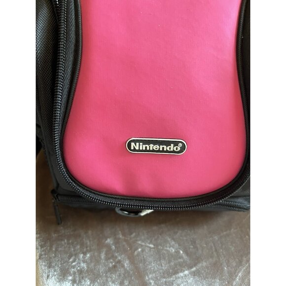 Nintendo Mini Backpack Gameboy Carrying Protective Travel Case Pink Black - NICE - Picture 11 of 16